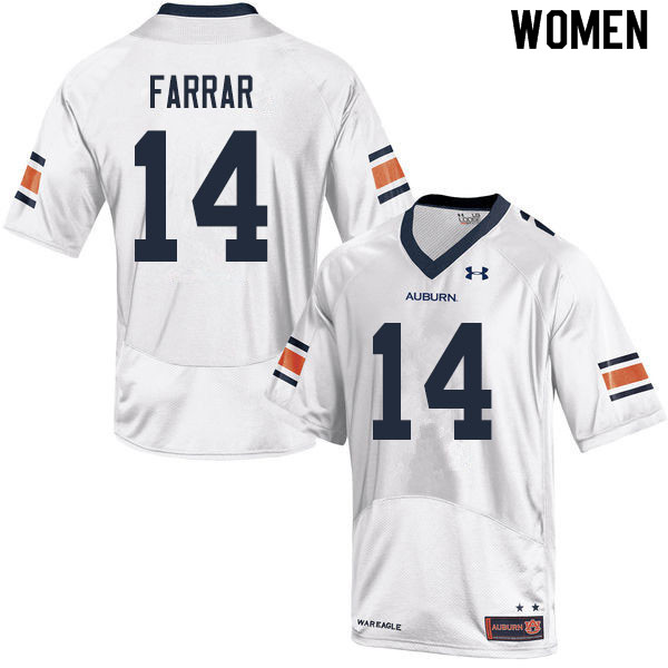 Women #14 Zach Farrar Auburn Tigers College Football Jerseys Sale-White